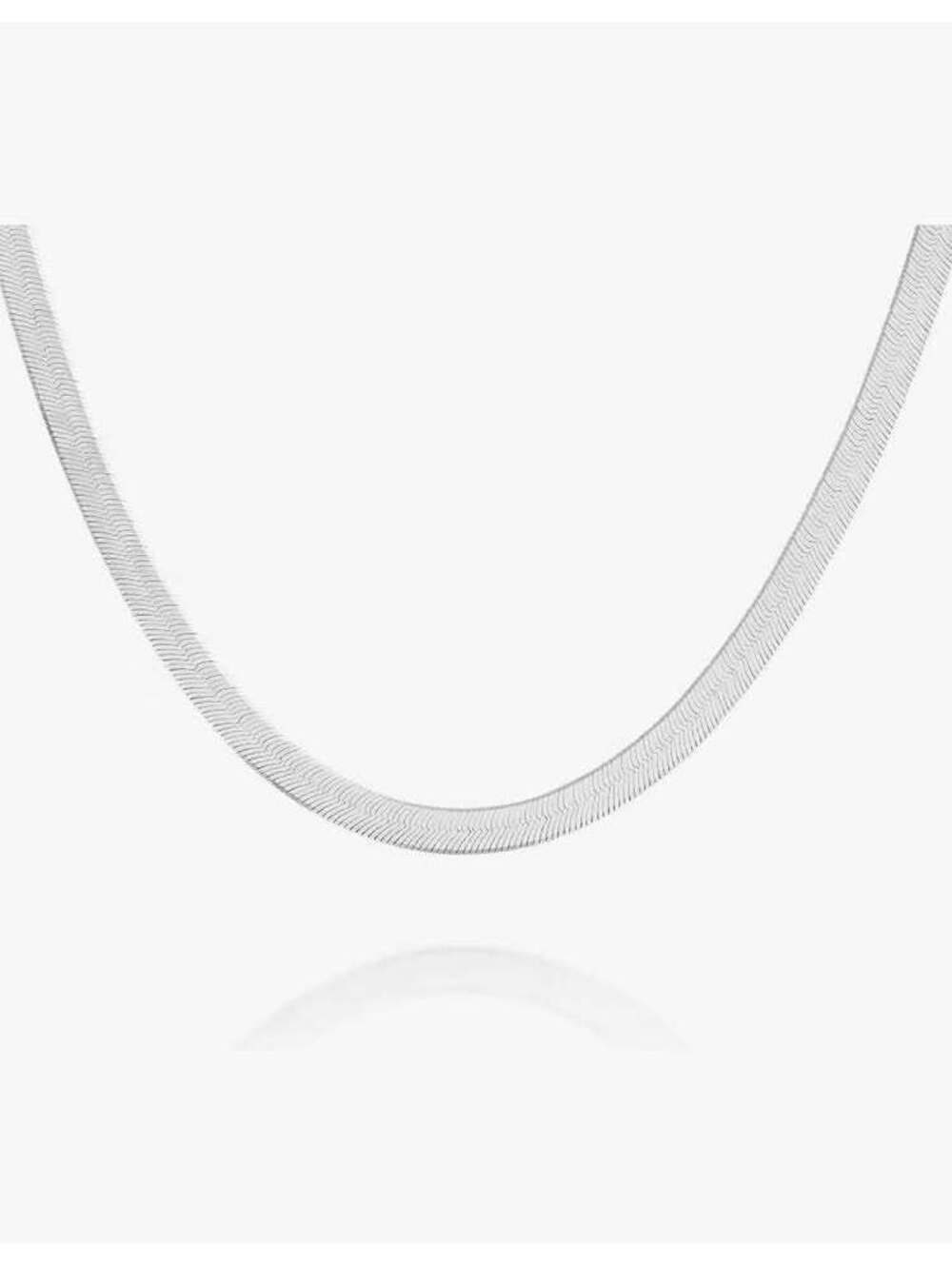 PAVOI Herringbone Silver Chain Necklace 16 in 925
